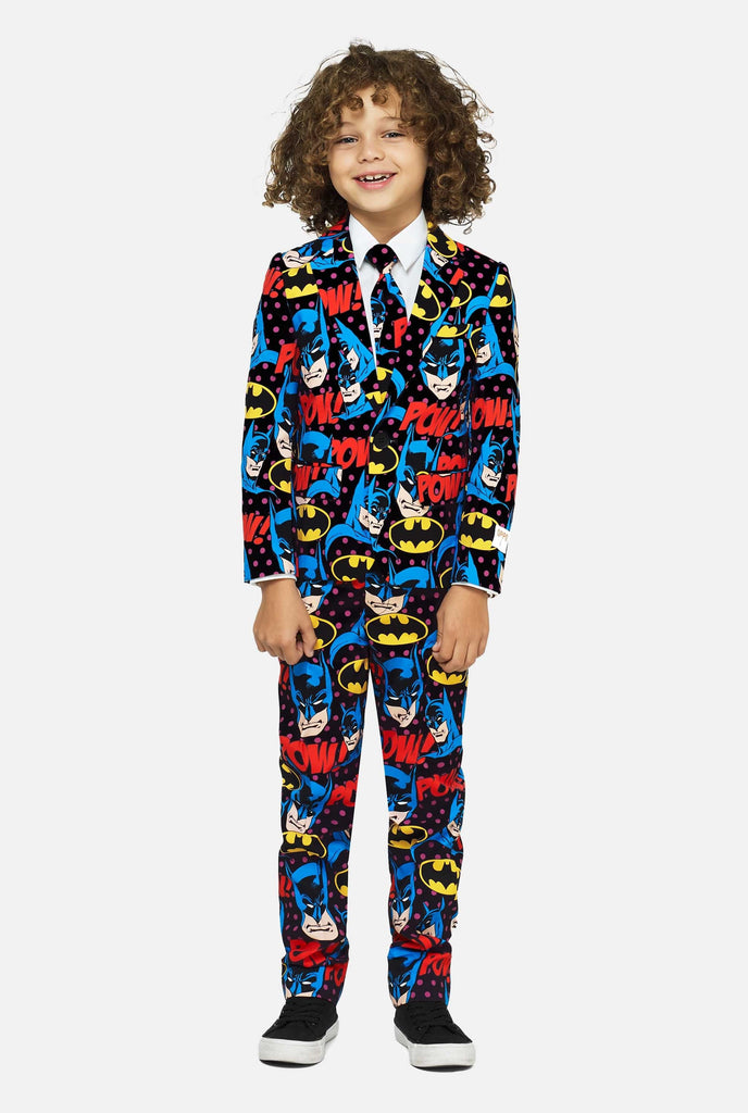 Batman themed suit for boys worn by boy