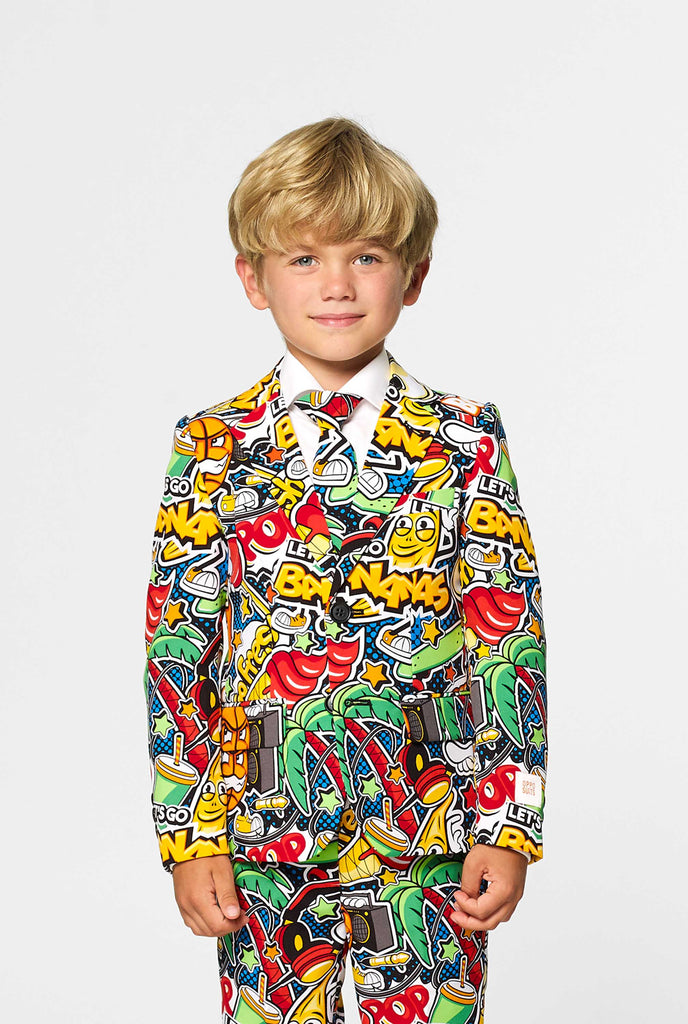 Crazy retro funny boys suit Street Vibes worn by boy 