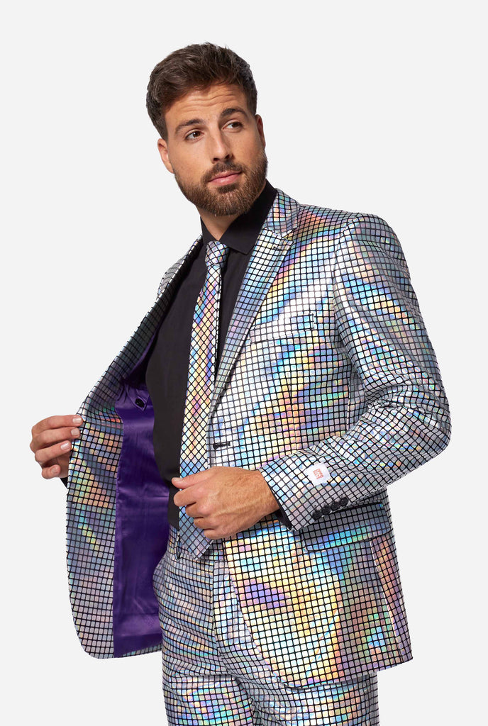 Man wearing Disco suit 