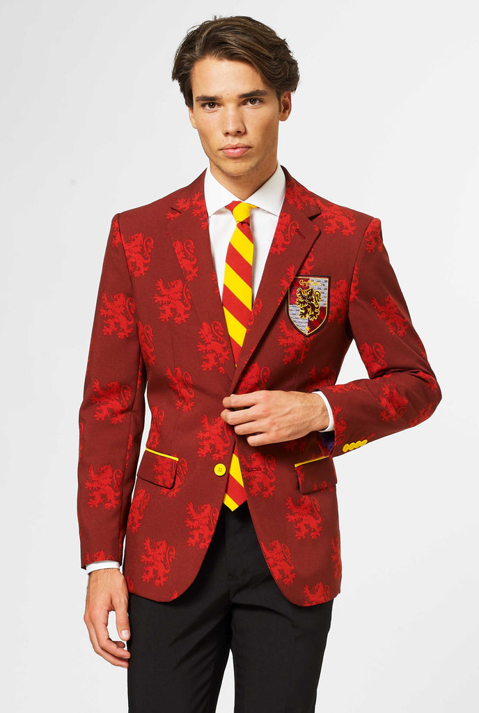 Harry Potter red Gryffindor men's suit worn by man