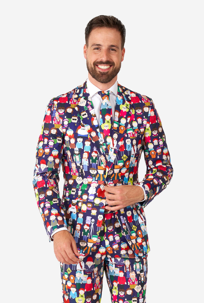 Man wearing Southpark men's suit