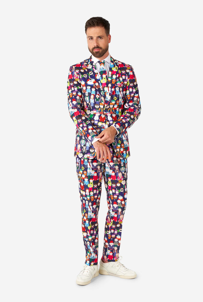 Man wearing Southpark men's suit