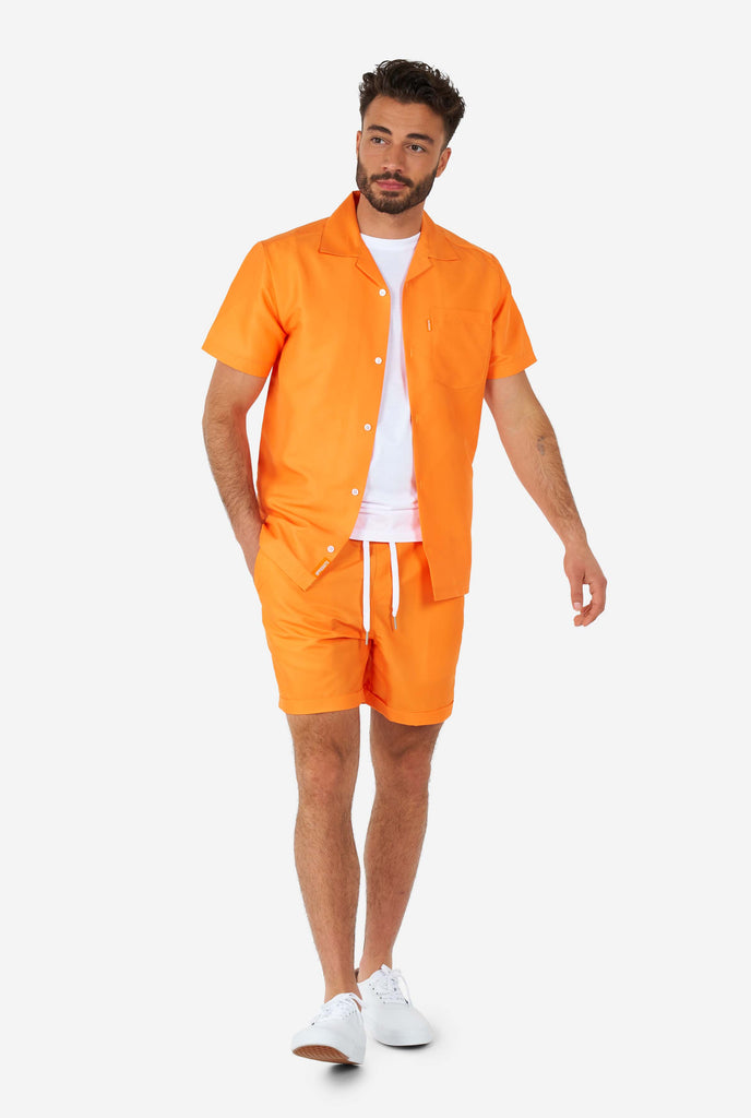 Man wearing Orange Summer set